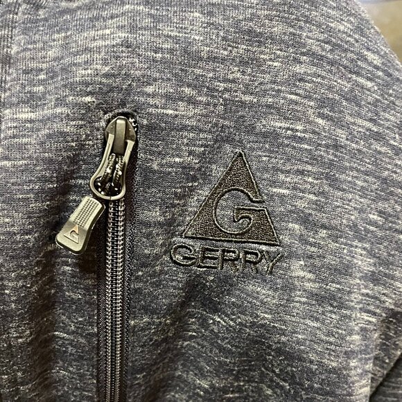 Gerry Mock Neck Zip Up Stretch Knit Sweater Jacket - Picture 3 of 6